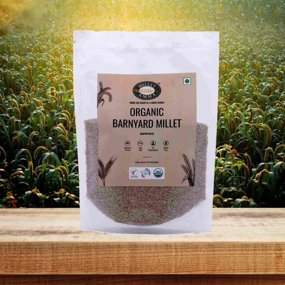 Millet Amma Unpolished Certified Barnyard Millet - 1000 gms