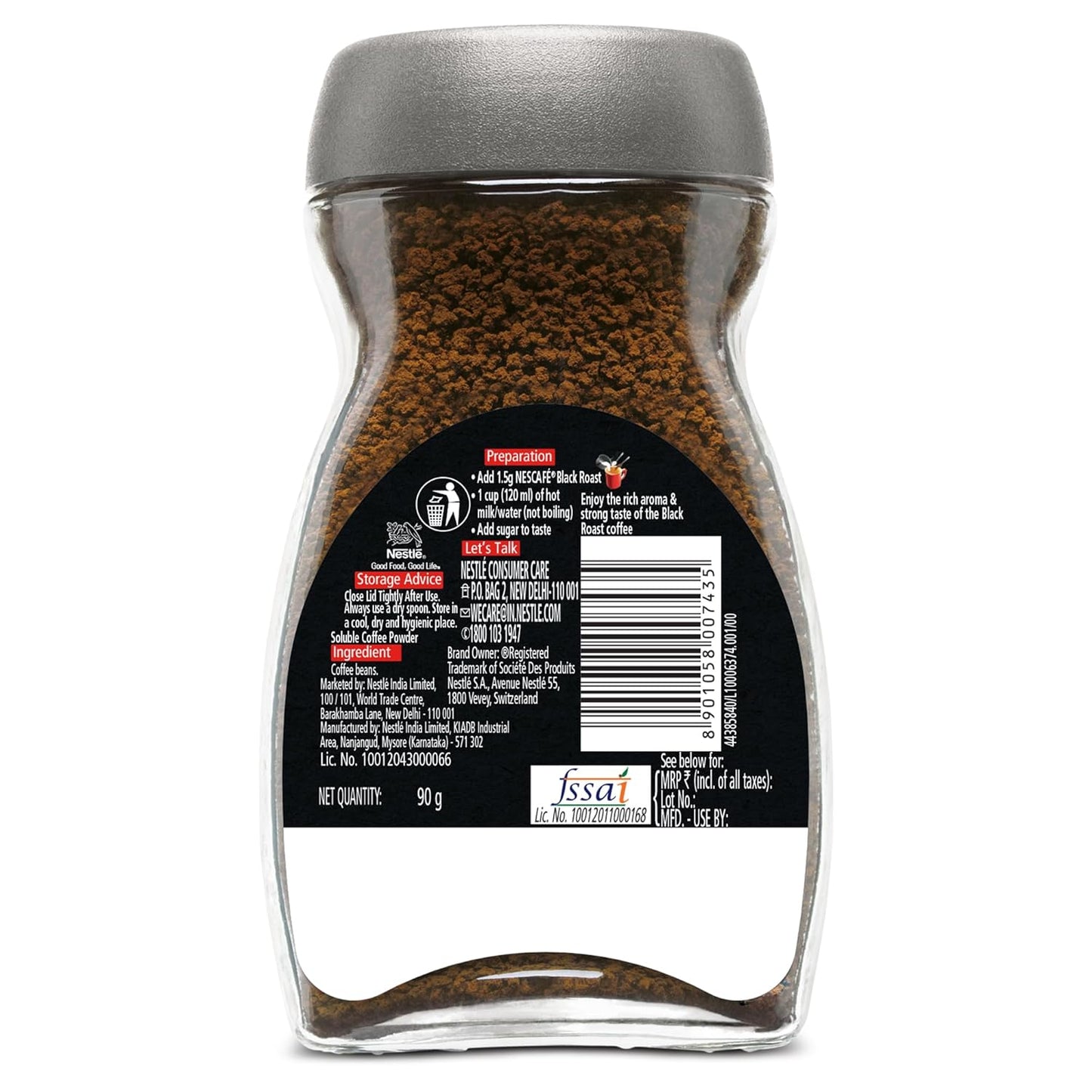 Nescafe Classic Black Roast Instant Coffee - 90 gms