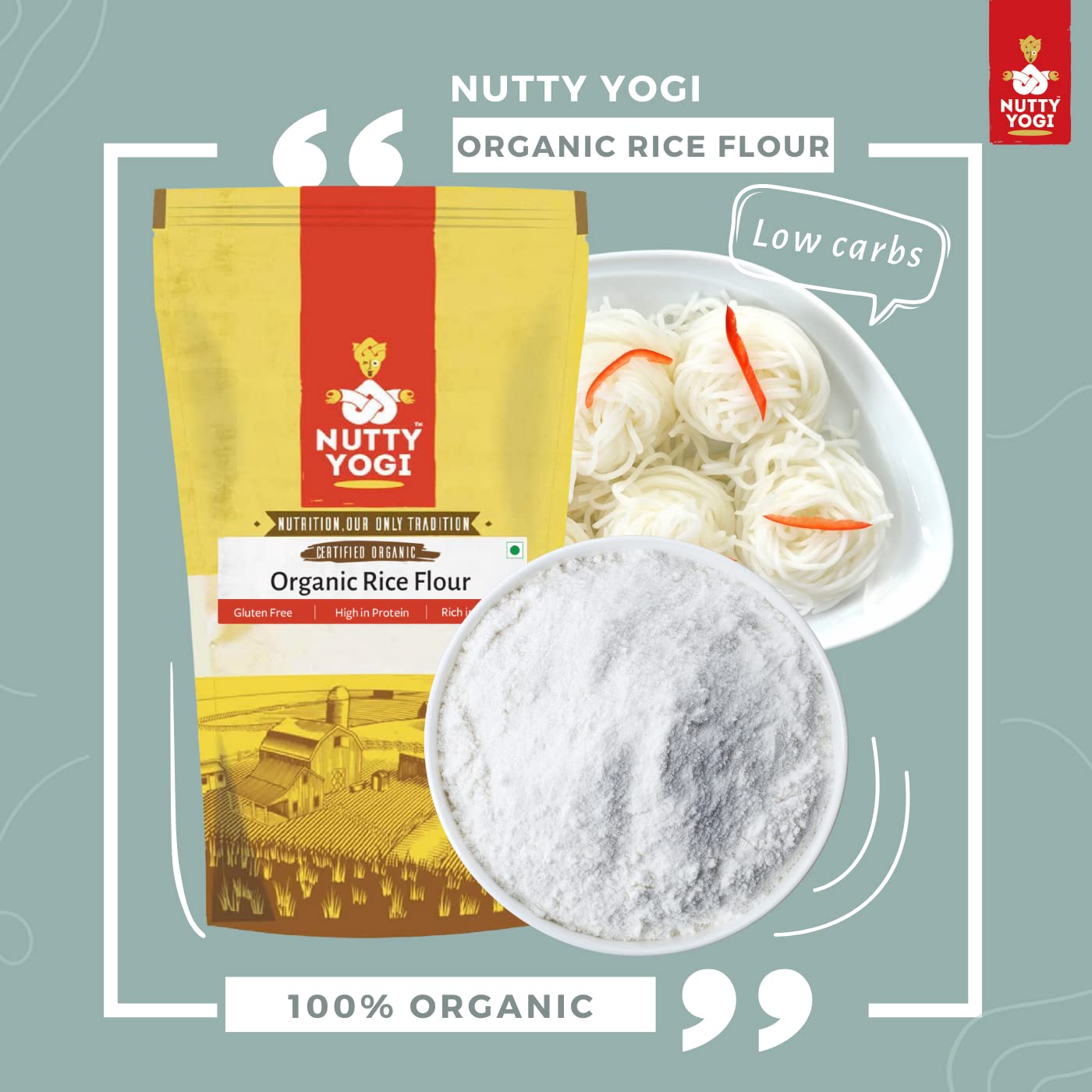 Nutty Yogi Gluten Free Organic Rice Flour