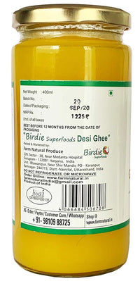 Birdie Superfoods A2 Gir Cow Desi Ghee - 400 ml