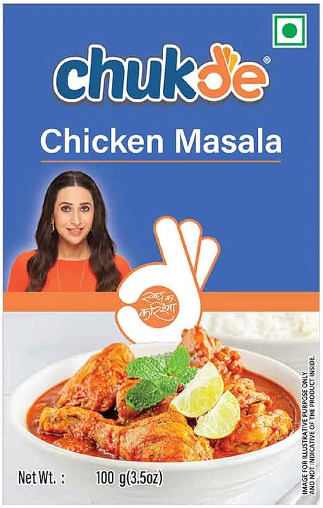 Chukde - Chicken Masala - Curry Powder - Authentic Indian Spice Mix - Rich in Flavor and Aroma - Spices for Tasty Chicken Curries - Blend of Spices for Traditional Chicken Dishes - 100 Gm