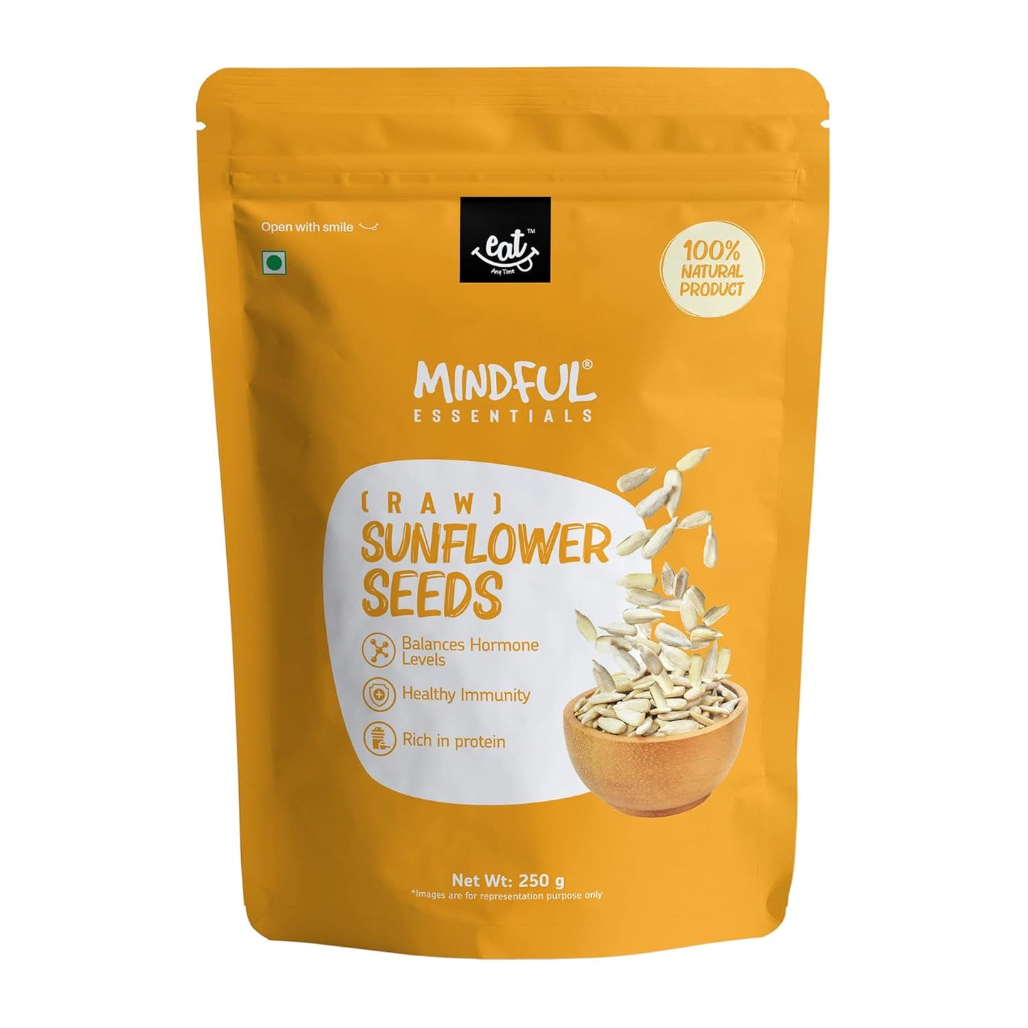 Eat Anytime Mindful Helathy Raw Sunflower Seeds - 250 gms