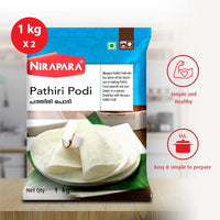 Nirapara Pathiri Powder| No Added Preservatives and Colour| Hygienically Packed| 1Kg x 2| 2 Kg