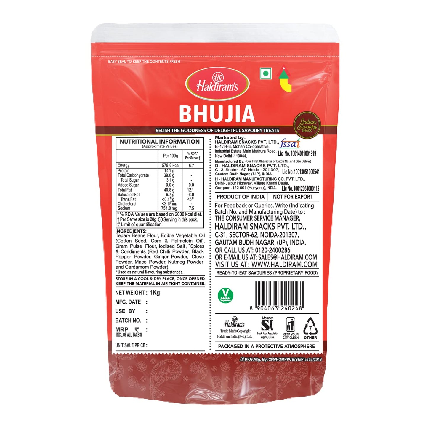 Haldiram's Bhujia  - 1000 gms