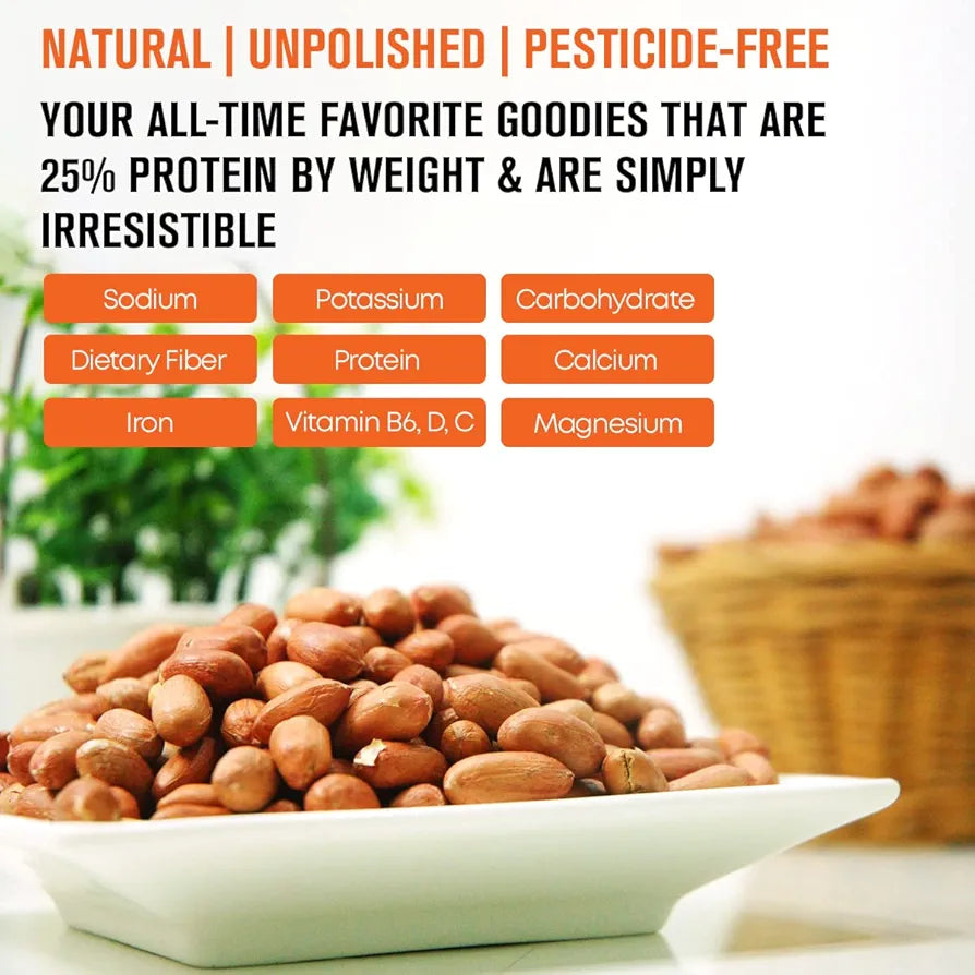 Safe Harvest Pesticide-Free Dried Groundnut | Natural & Delicious - 500g