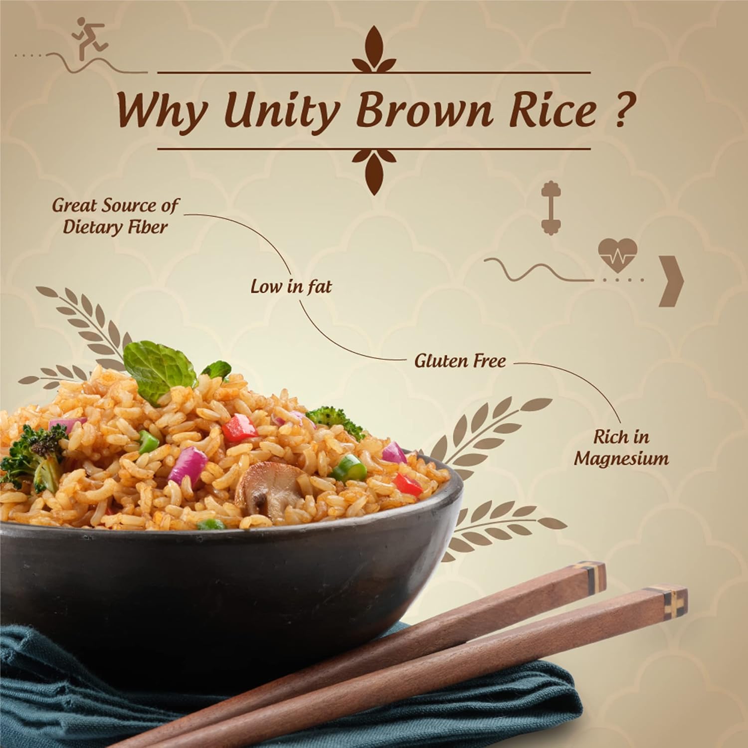 India Gate Unity Rice India Gate Unity Whole Grain Brown Rice - 1000 gms - Veeha Foods