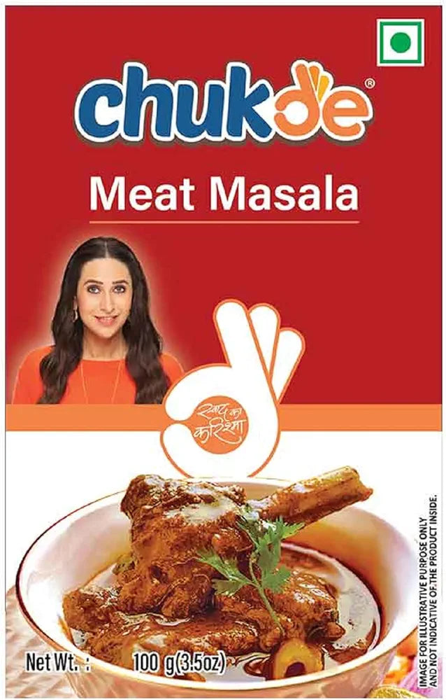 Chukde - Meat Masala - Mutton Curry Powder - Aromatic Indian Spice Blend for Flavorful Meat Dishes - Perfect for Spicy Meat Curries & Grills - No Artificial Colors & Additives - 100 Gm