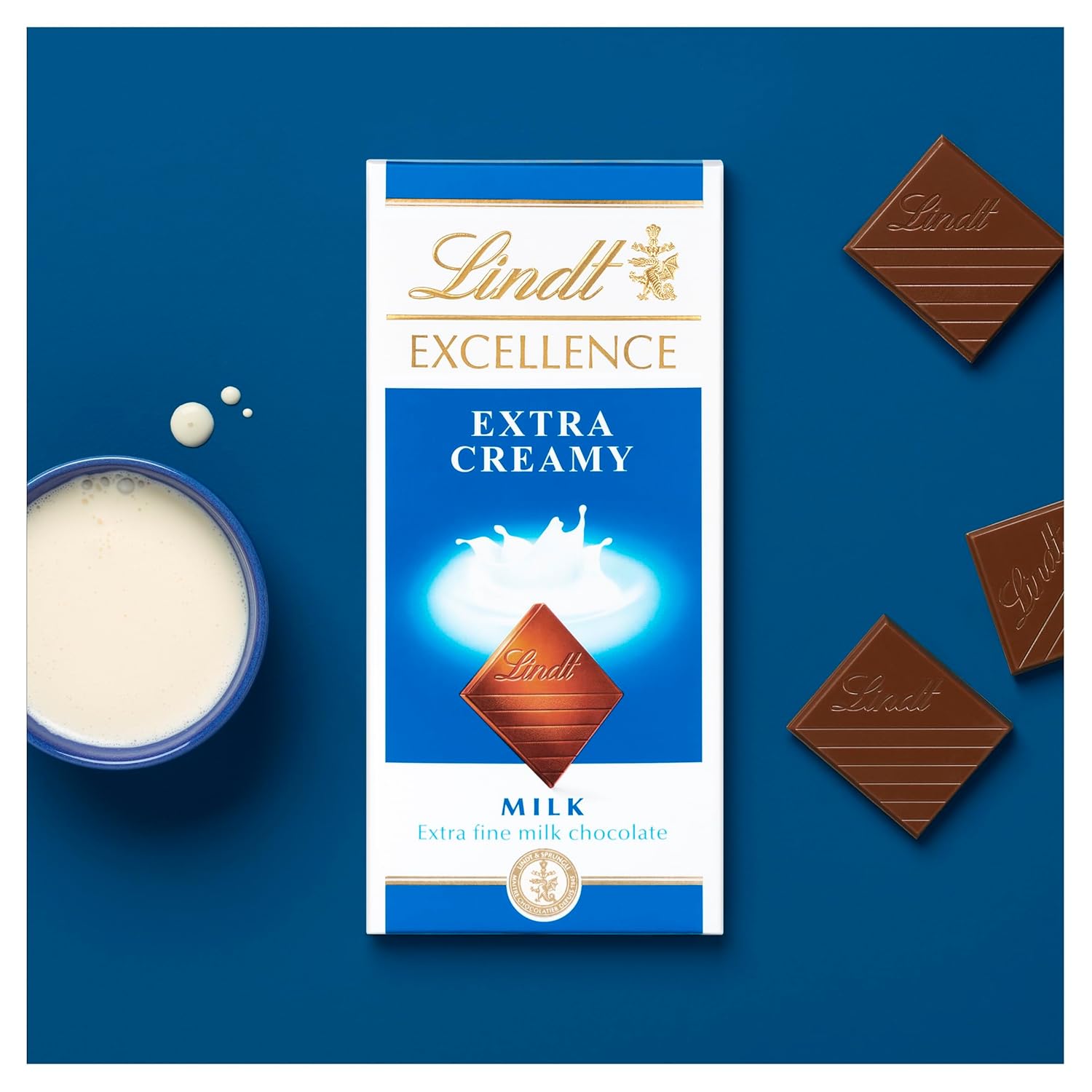 Lindt Excellence Extra Creamy Milk Chocolate Bar - 100 gms - Veeha Foods