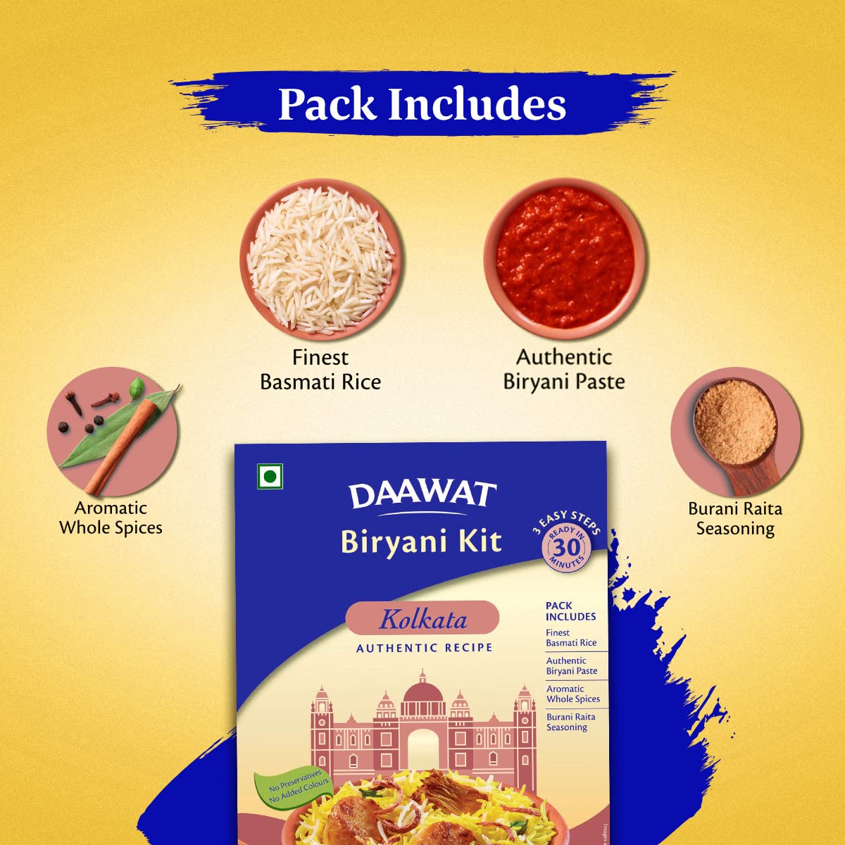 Daawat Biryani Kit Kolkata Authentic Recipe - 334 gms