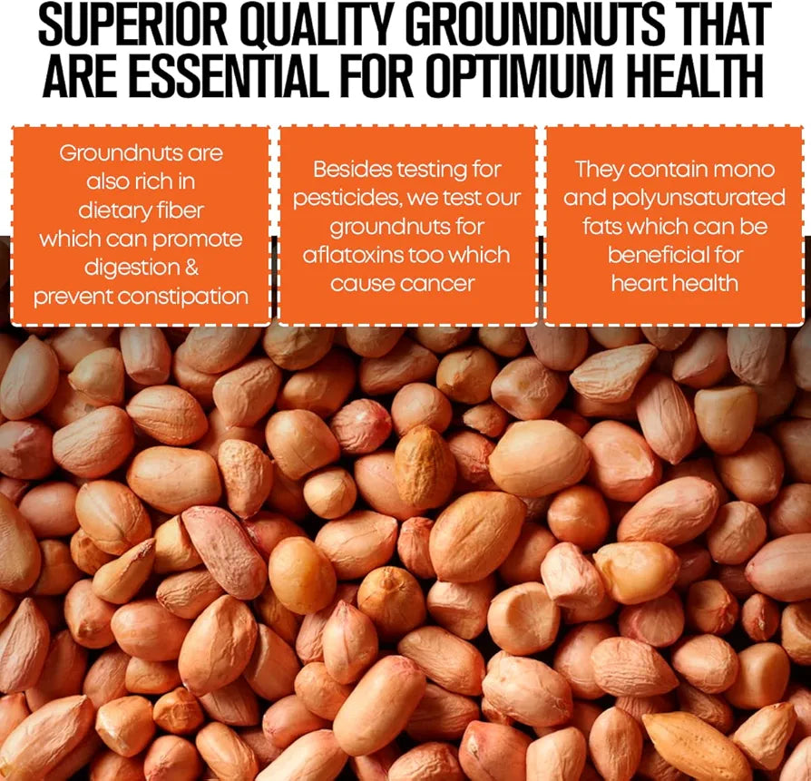 Safe Harvest Pesticide-Free Dried Groundnut | Natural & Delicious - 500g