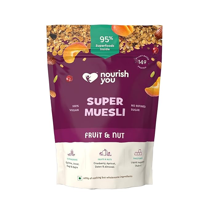 Nourish You Super Muesli Fruit & Nut Muesli - 400 gms