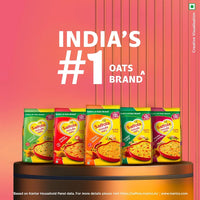 Saffola Oats with Apple 'n' Almonds, Fruit Flavoured Oats with High Fibre, Yummy Anytime Snack, 400g