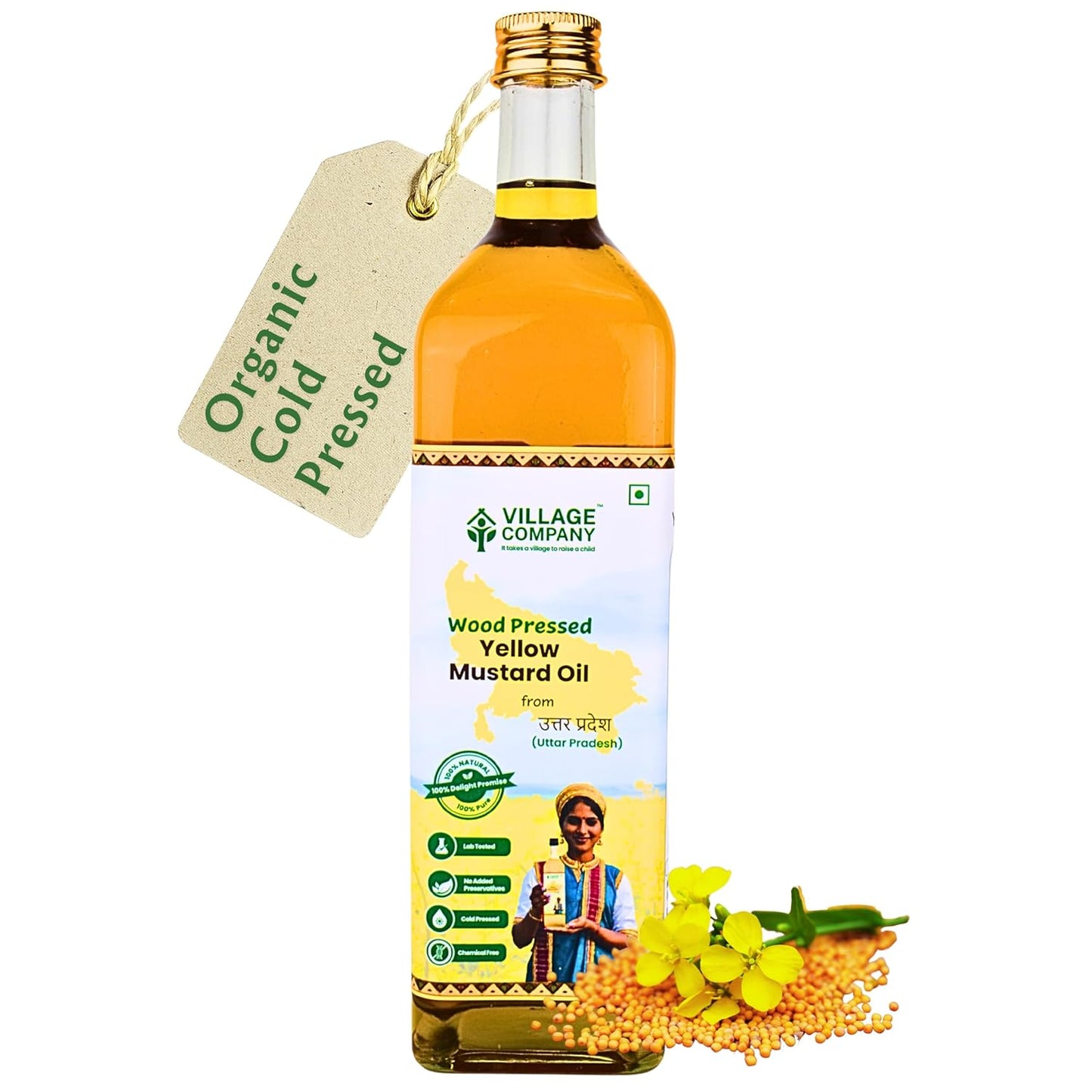 Village Company Cold Pressed Yellow Mustard Oil - 1000 gms