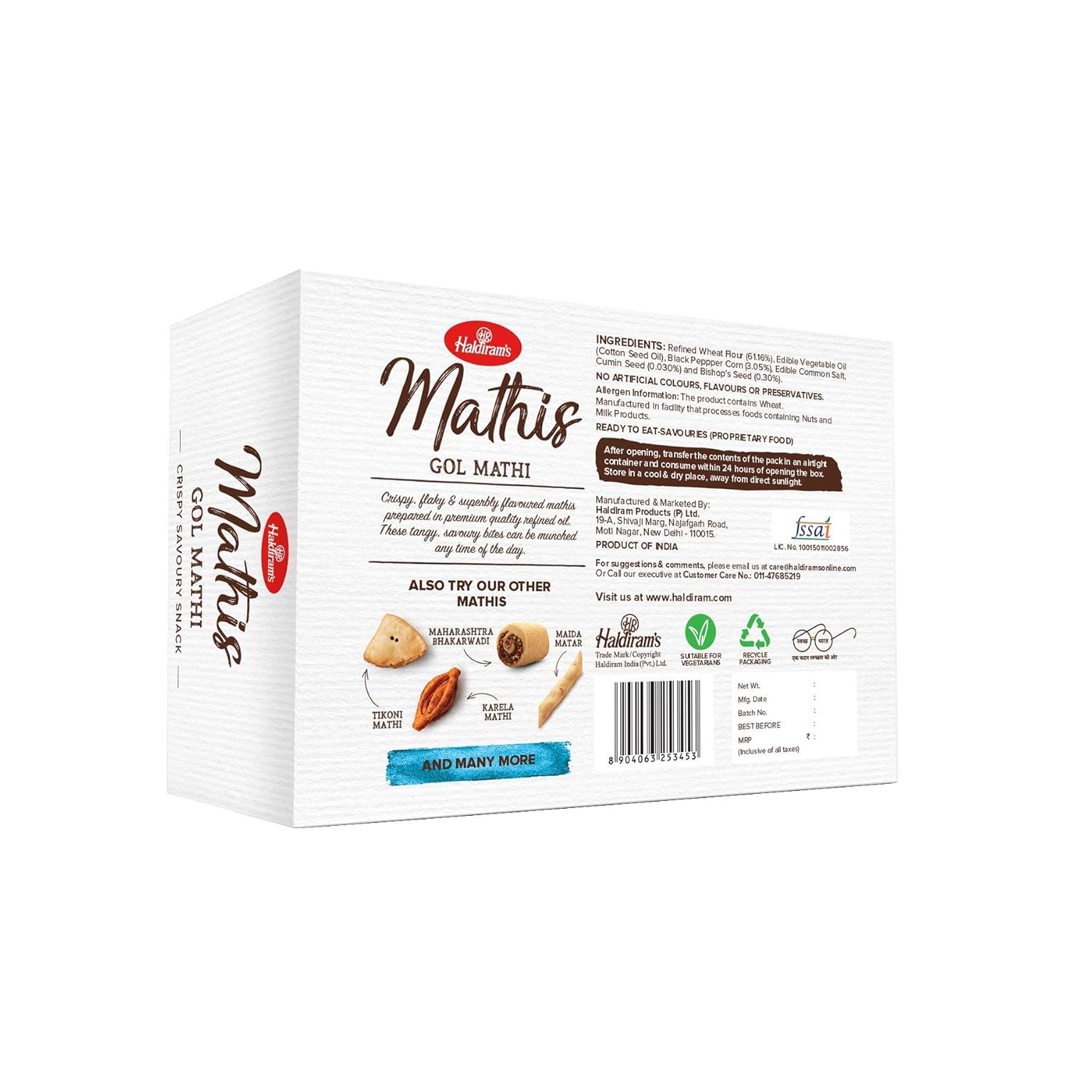 Haldiram's Gol Mathi Bag - 400 gms (pack of 2) - Veeha Foods