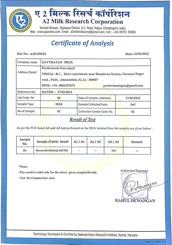 Gavyratan Pure A2 Ghee Desi Cow Ghee Handmade Empowering Farmers 100% Natural Organically Made 1 litre