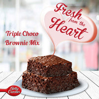 Betty Crocker Triple Chocolate Brownie Instant Cake Mix Powder - 425 gms