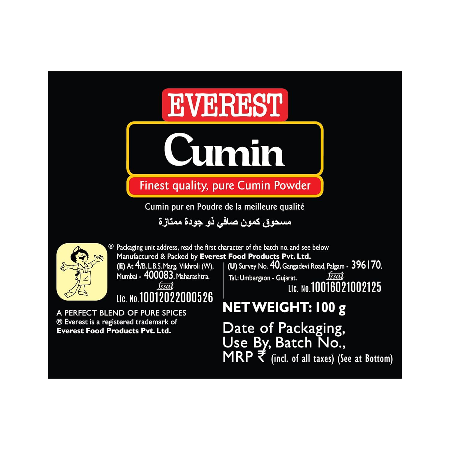 Everest Cumin Powder Carton - 100 gms - Veeha Foods