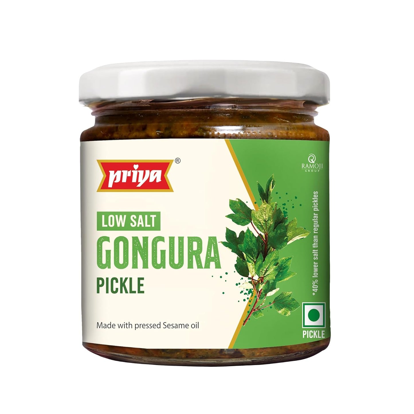 Priya Low Salt Gongura Pickle - 210 gms