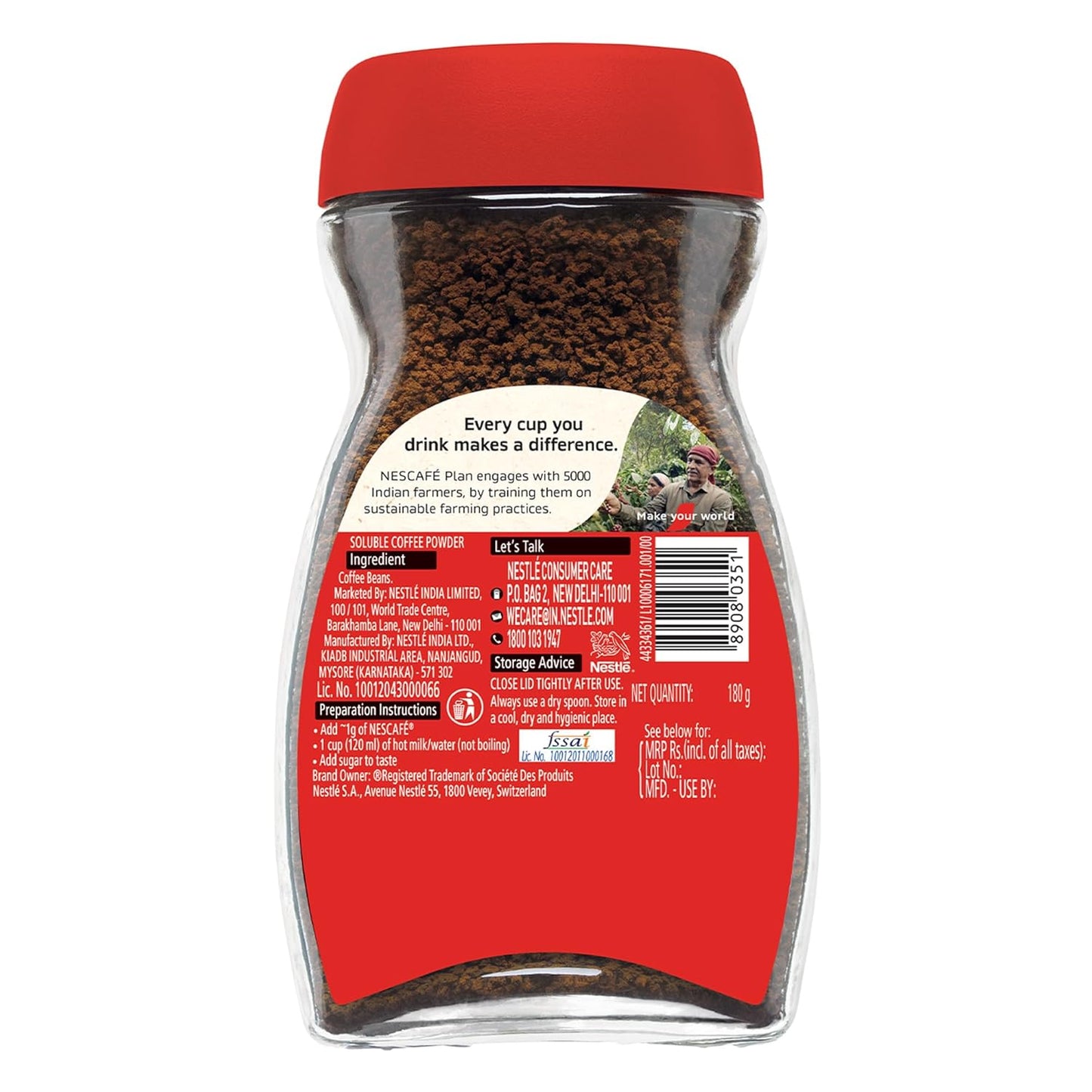 Nescafe Classic Instant Coffee Powder - 180 gms