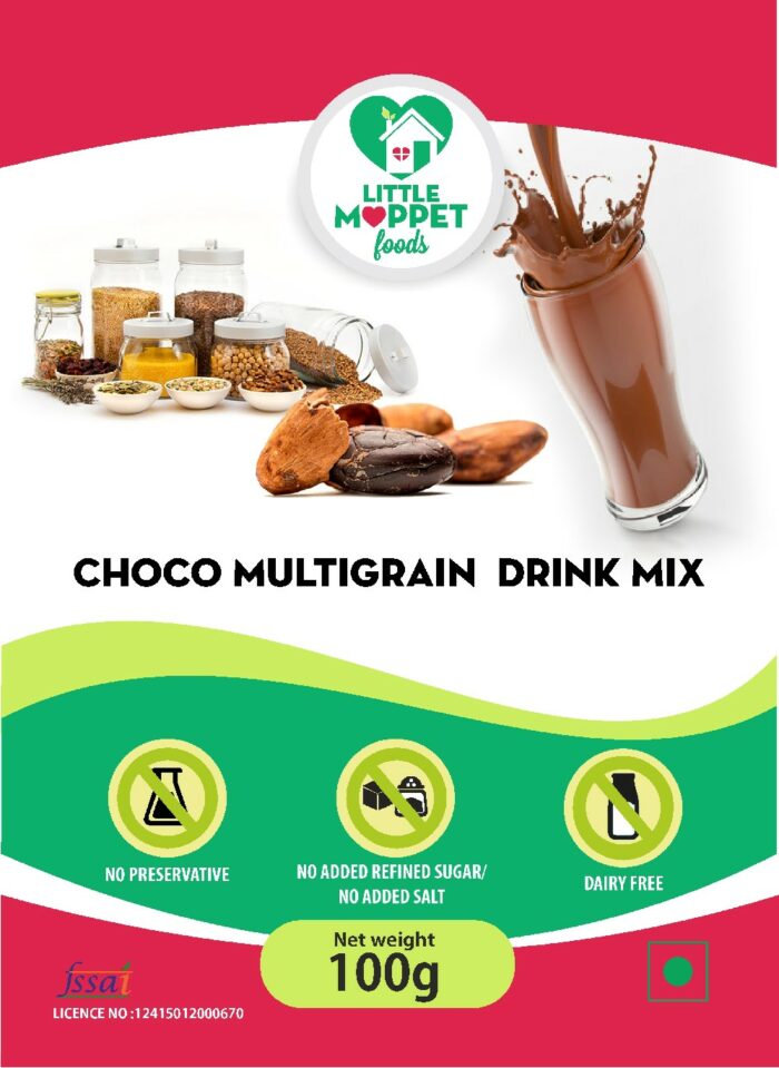 CHOCO MULTIGRAIN DRINK MIX- INSTANT DRINK MIX POWDER TRIAL PACK [100G]