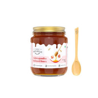 Ashwagandha Infused Honey | 100% Pure Honey | Wooden Spoon| Raw, Natural, Unprocessed & Unheated Honey | Lab Tested Honey in Glass Bottle.