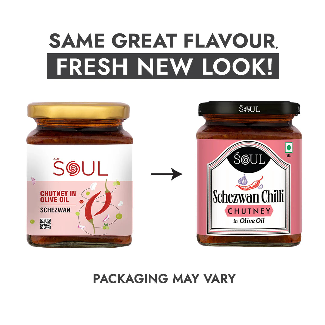Soul Schezwan Chilli Chutney in Olive Oil - 265 gms - Veeha Foods