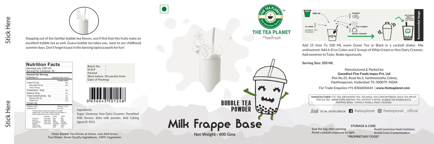 Milk Flavour Bubble Tea Premix