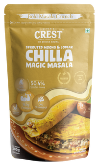 Seven's Crest Sprouted Moong & Jowar Chilla Magic Masala, High in Protein, Gluten Free Ingredients, Pack of 2 (200g each)