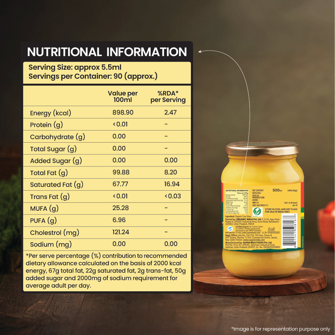 Certified Organic Cow Ghee