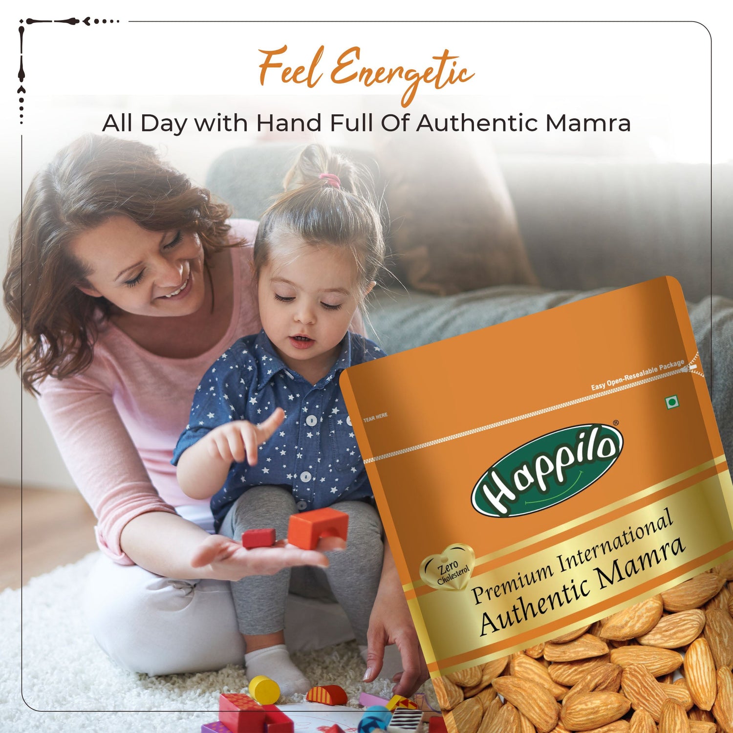 Happilo 100% Premium Raw Mamra Almonds