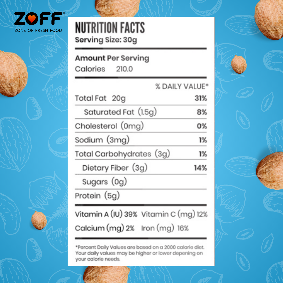 Zoff Walnut Kernels:  | 250g Pack