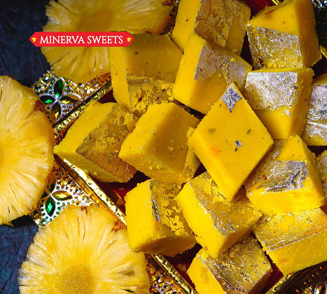 Minerva Sweets Pineapple Barfi