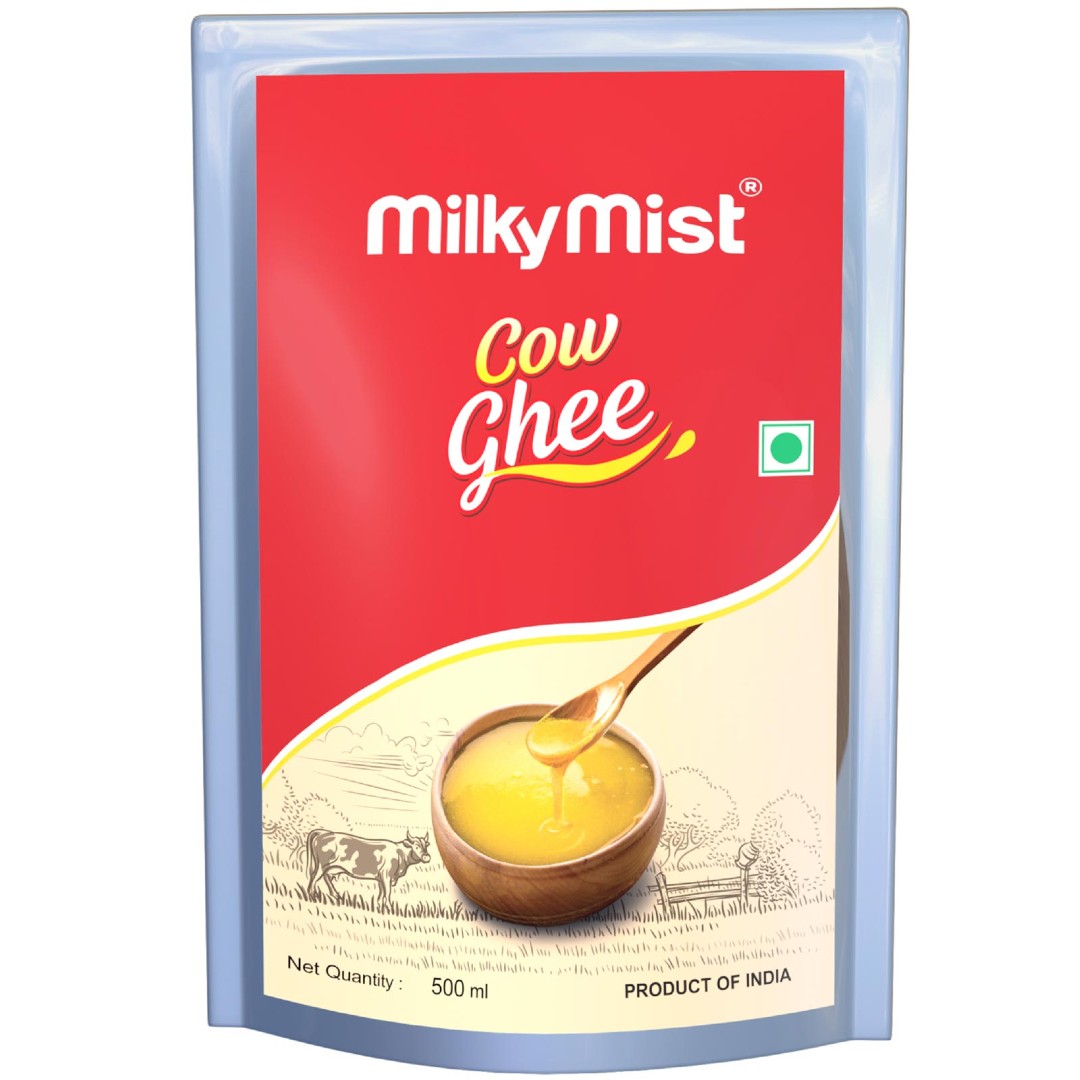 Milky Mist Cow Ghee Pouch - 500 gms - Veeha Foods