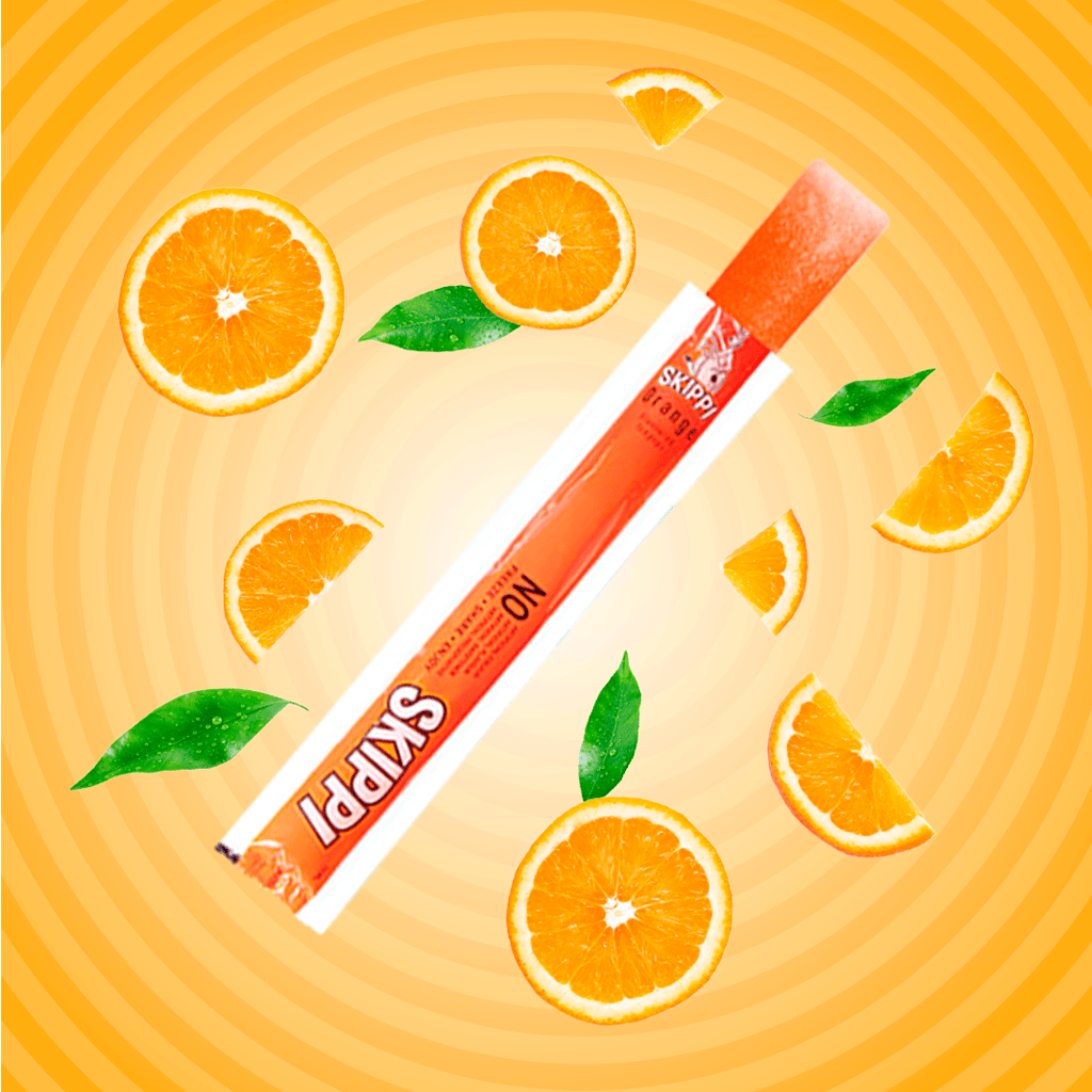 Skippi Orange Flavor Ice Pop, Pack of 12