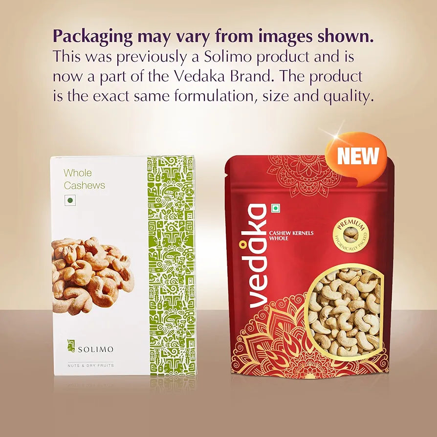 Amazon Brand - Vedaka Premium Cashews  | 500 g | Gluten Free & Plant Based Protein | Premium Kaju Nuts, Dried
