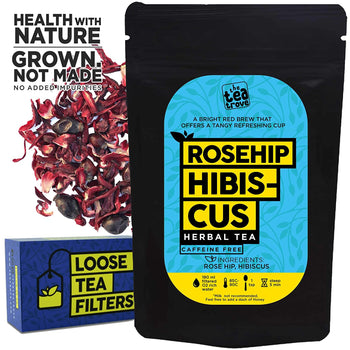 Organic Rosehip Hibiscus Tea (50 g, 31 Cups)