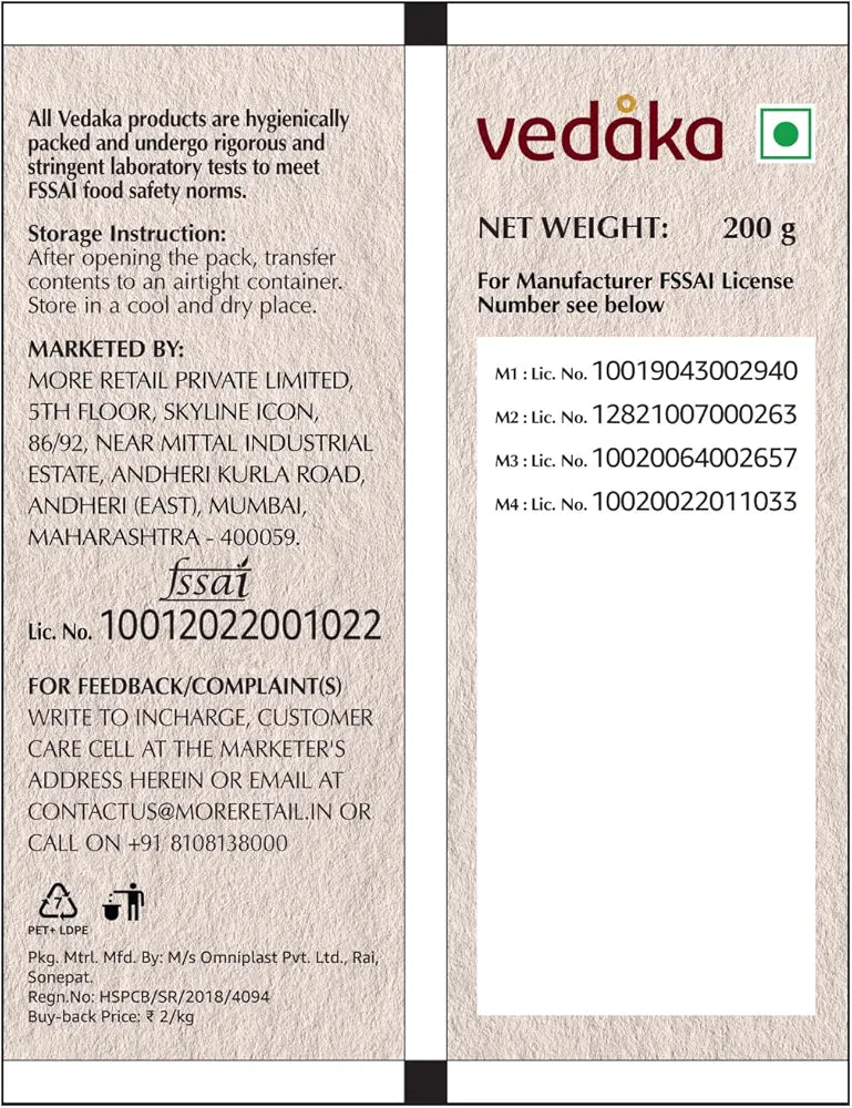Vedaka Premium Pumpkin Whole Seeds , 200g