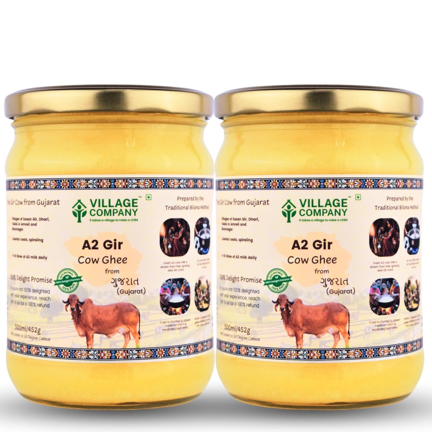 Village Company A2 Cow Desi Ghee - 500 gms (pack of 2)