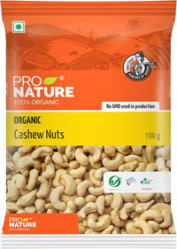 Pro Nature 100% Organic Cashew Nuts, 100g