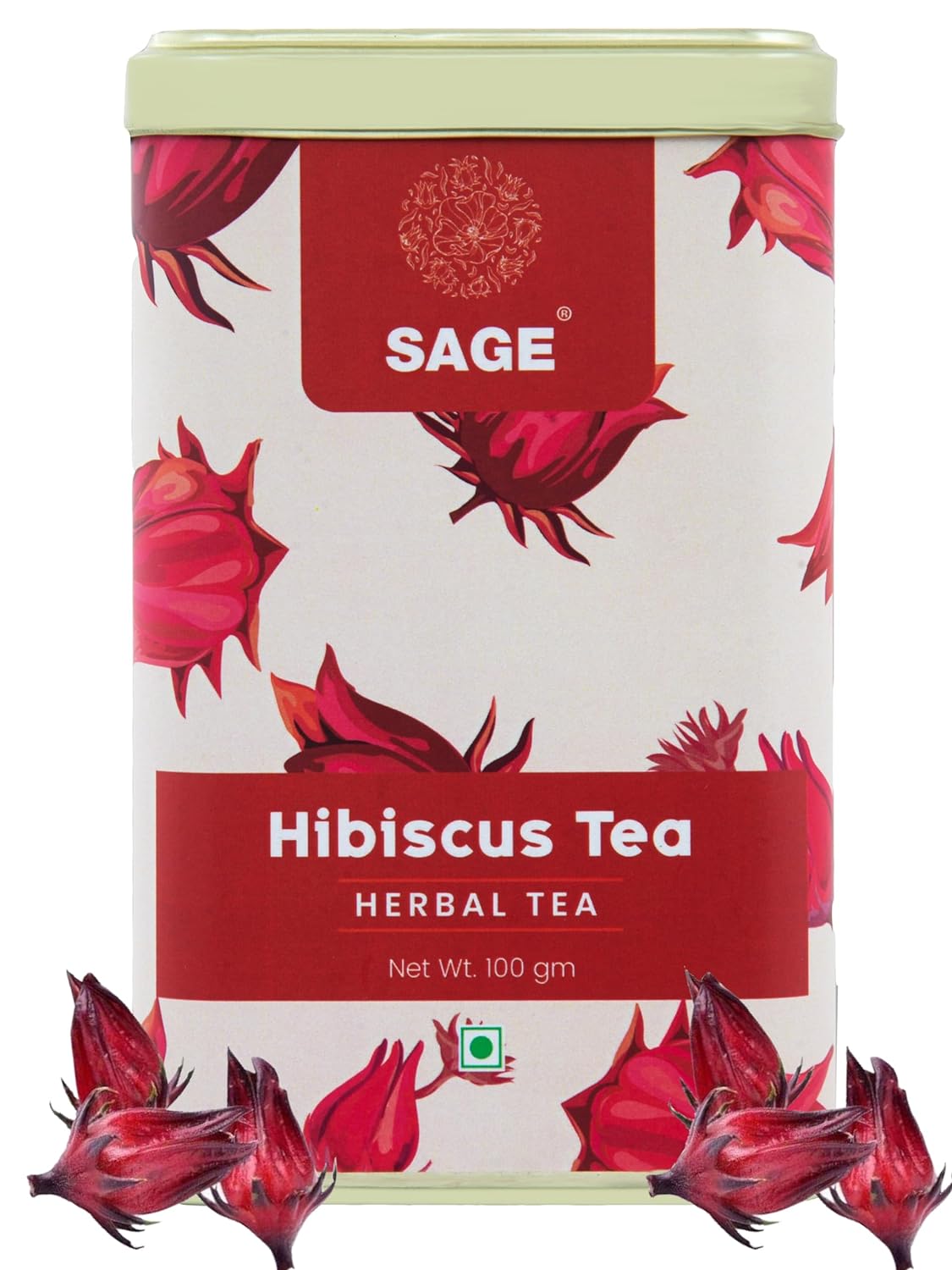 Sage Premium Hibiscus Herbal Tea (Loose Leaf) - 100 gms