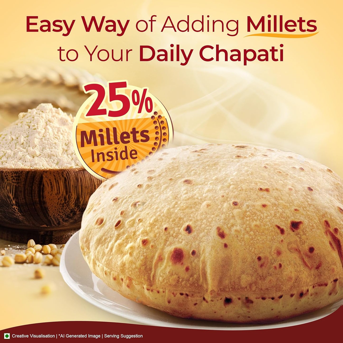 Aashirvaad Atta with Millets - 1 Kg