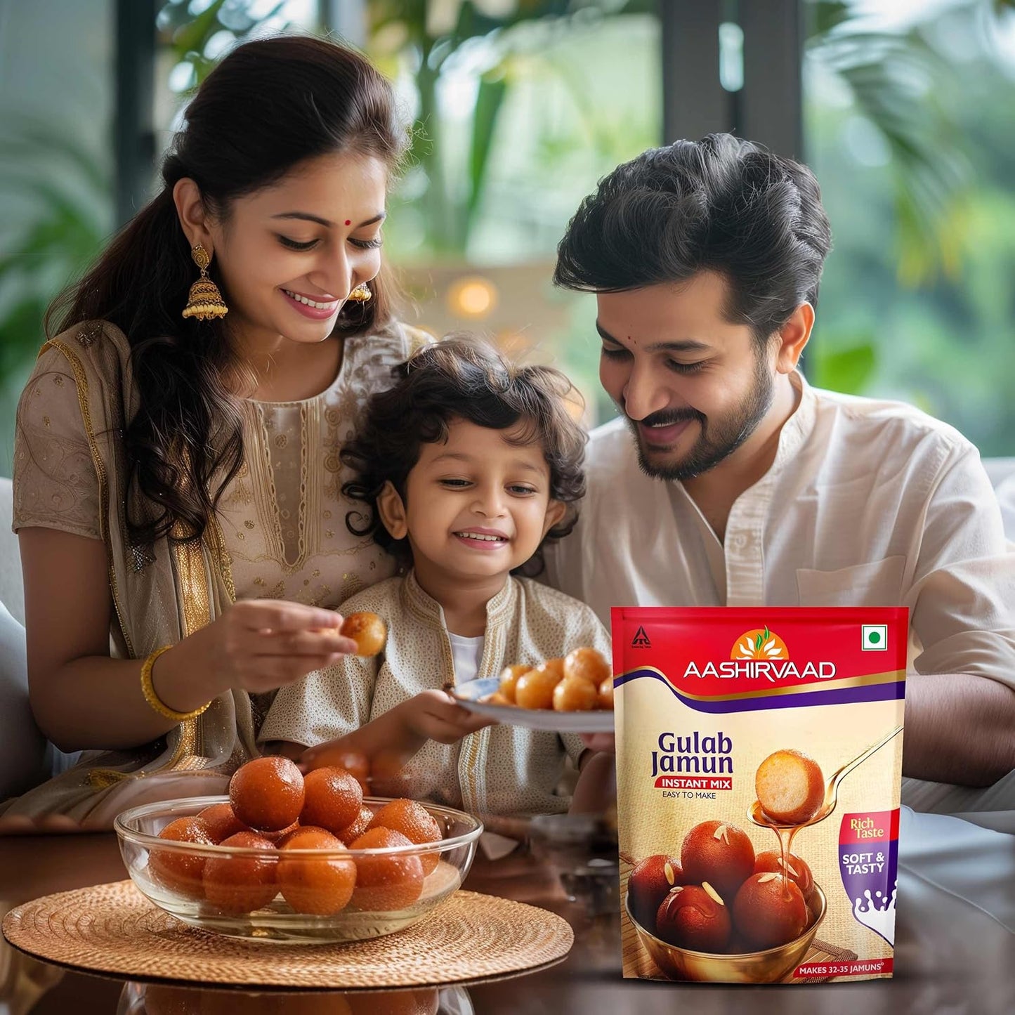 Aashirvaad Instant Mix Gulab Jamun - 500 gms