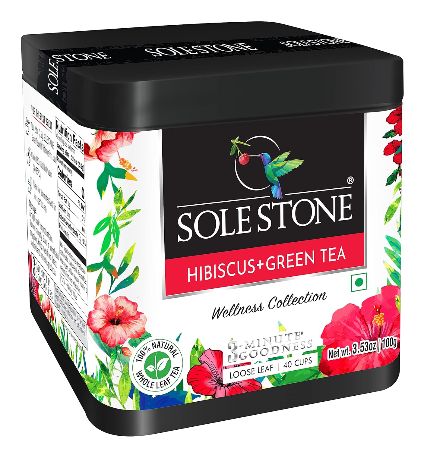 Sole Stone Wellness Collection Hibiscus Green Tea - 100 gms