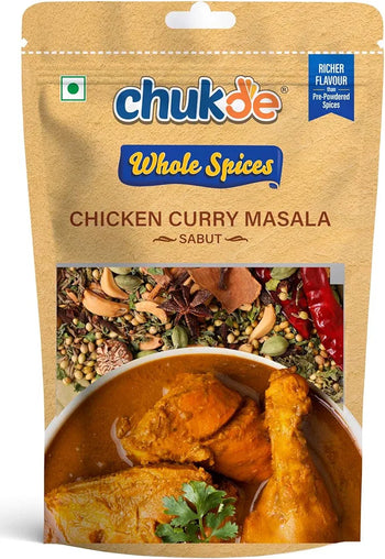 Chukde Chicken Masala, Whole Spices Blend For Chiken Curry, 150g, Pack of 50g x 3