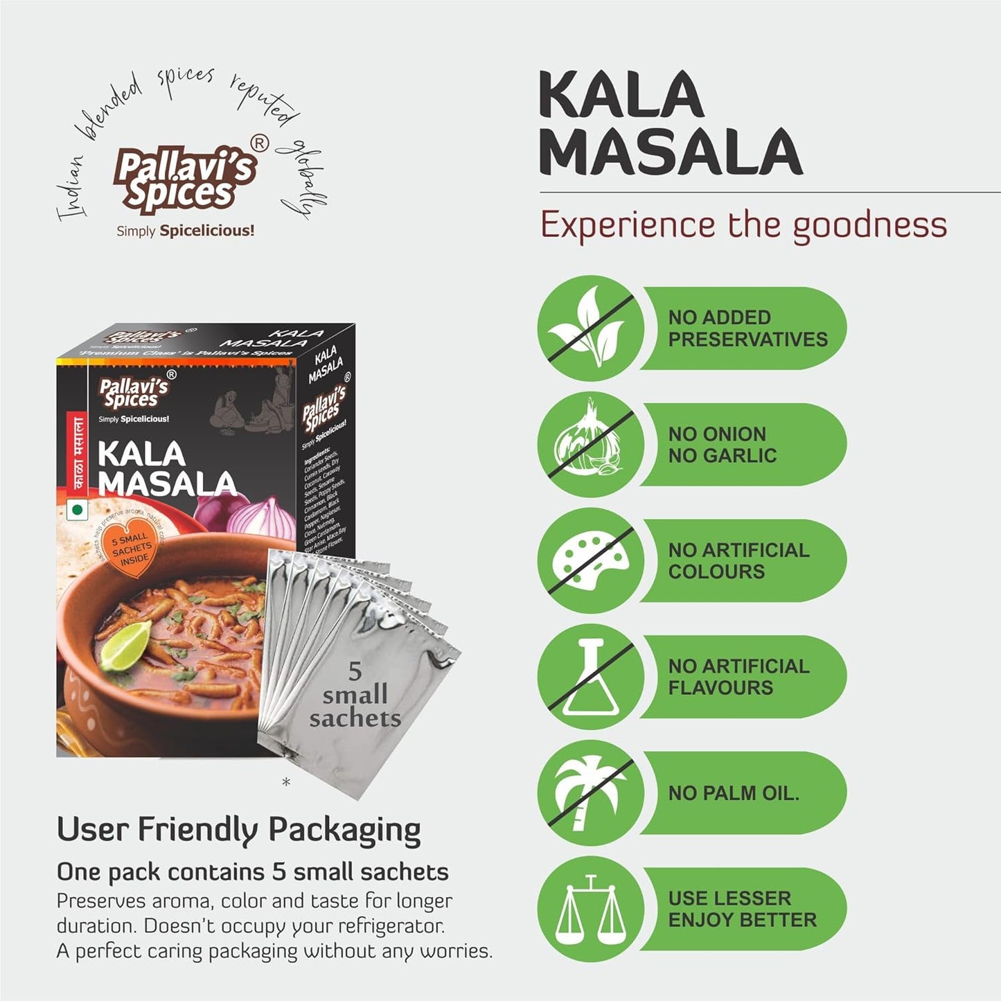 Pallavi's Spices Kala Masala - 50 gms (pack of 4)