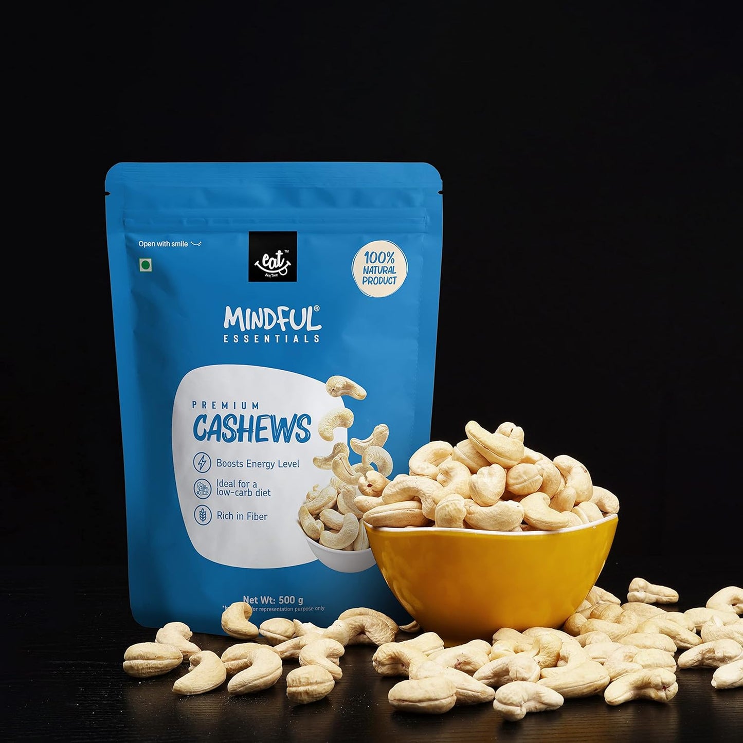 Eat Anytime Mindful Premium Healthy Cashew - 500 gms