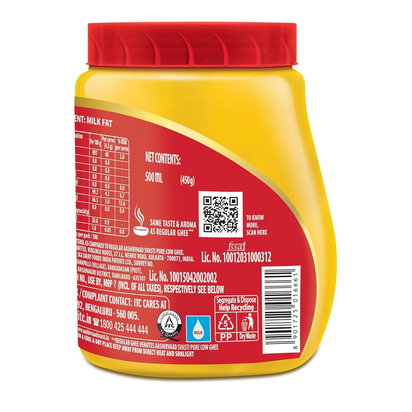 Aashirvaad Svasti Cow Ghee - 500 gms