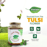 Voscure Natural Tulsi Raw Honey - 500 gms