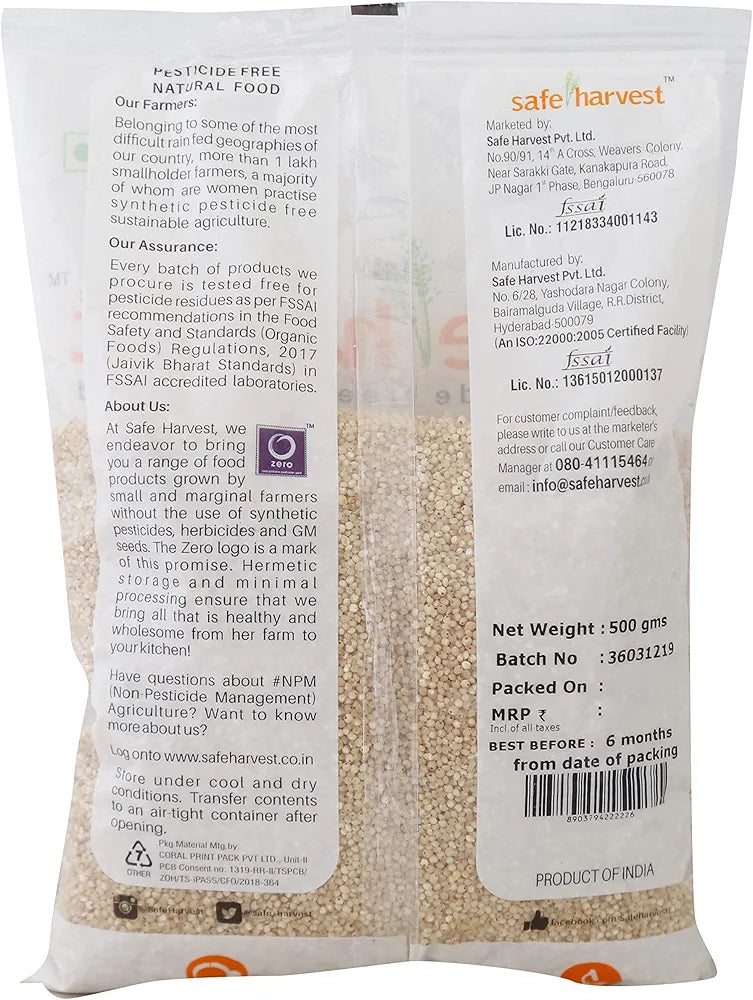 Barnyard Rice Safe Harvest Barnyard - Millet Rice - 500 gms – Veeha Foods