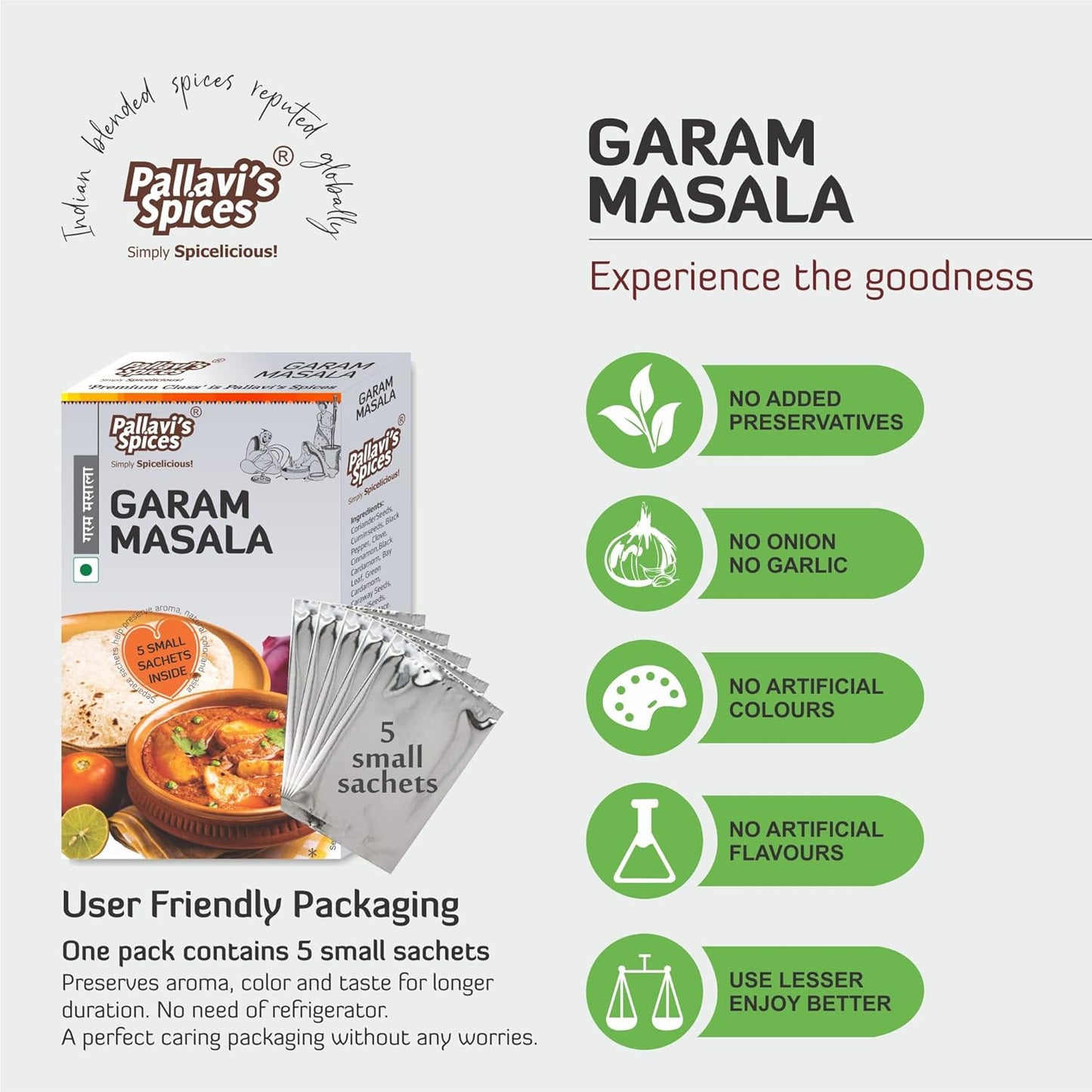 Pallavi's Spices Garam Masala - 50 gms (pack of 4)